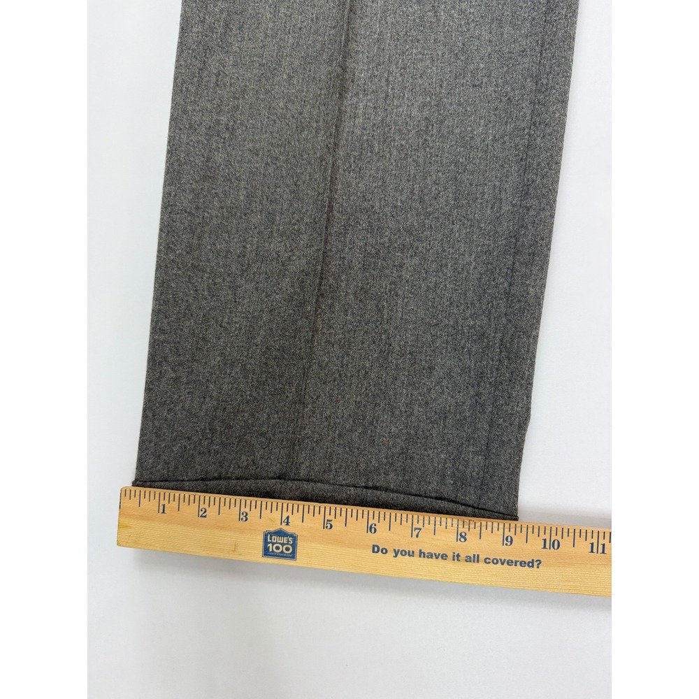 Vintage Zanella Mens Charcoal Gray Pure Wool Pleated Dress Pants Italy 35x32 - Picture 5 of 9